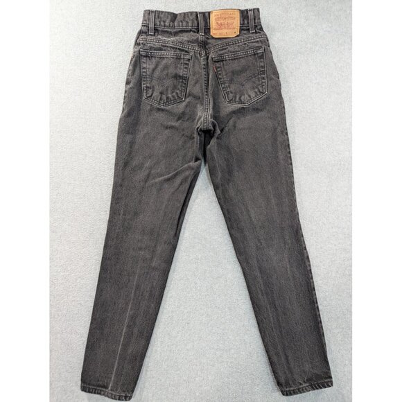 Vintage Levi's 551 Jeans Womens 4 Black Relaxed Fit Tapered Leg Made USA 90s - Picture 9 of 15